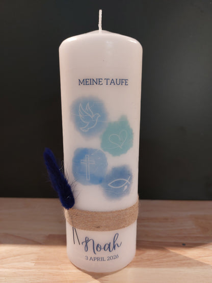 Personalisierte Taufkerze