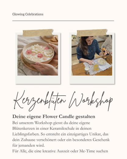 Candle Blossom Workshop incl. Prosecco – Create your own Flower Candle