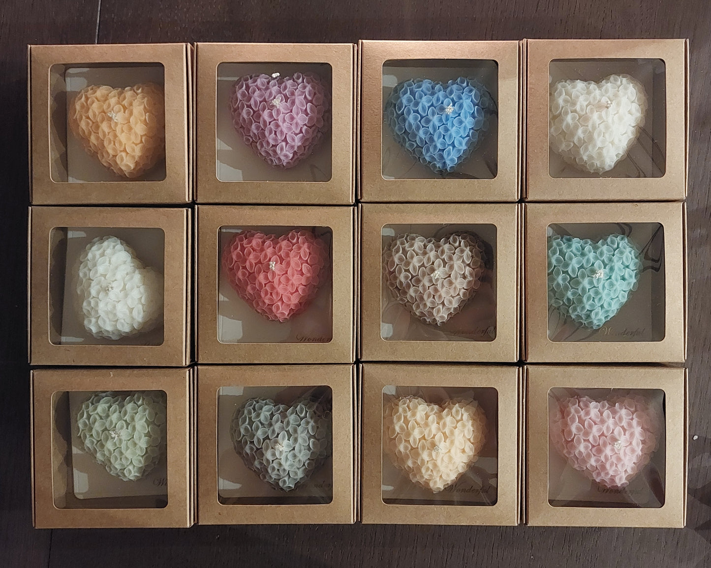 Bougie en forme de cœur