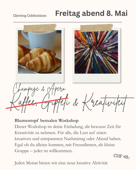 Coffee, Croissant & Pot Painting | Creative Workshop at Glowing Celebrations